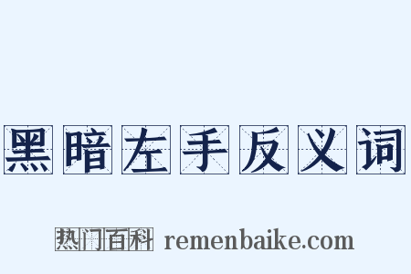 黑暗左手反义词是什么意思的图片